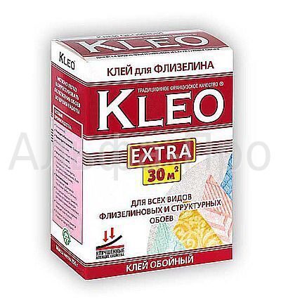 Клей обойный KLEO Extra д/флиз, структурн. обоев 0,25 кг